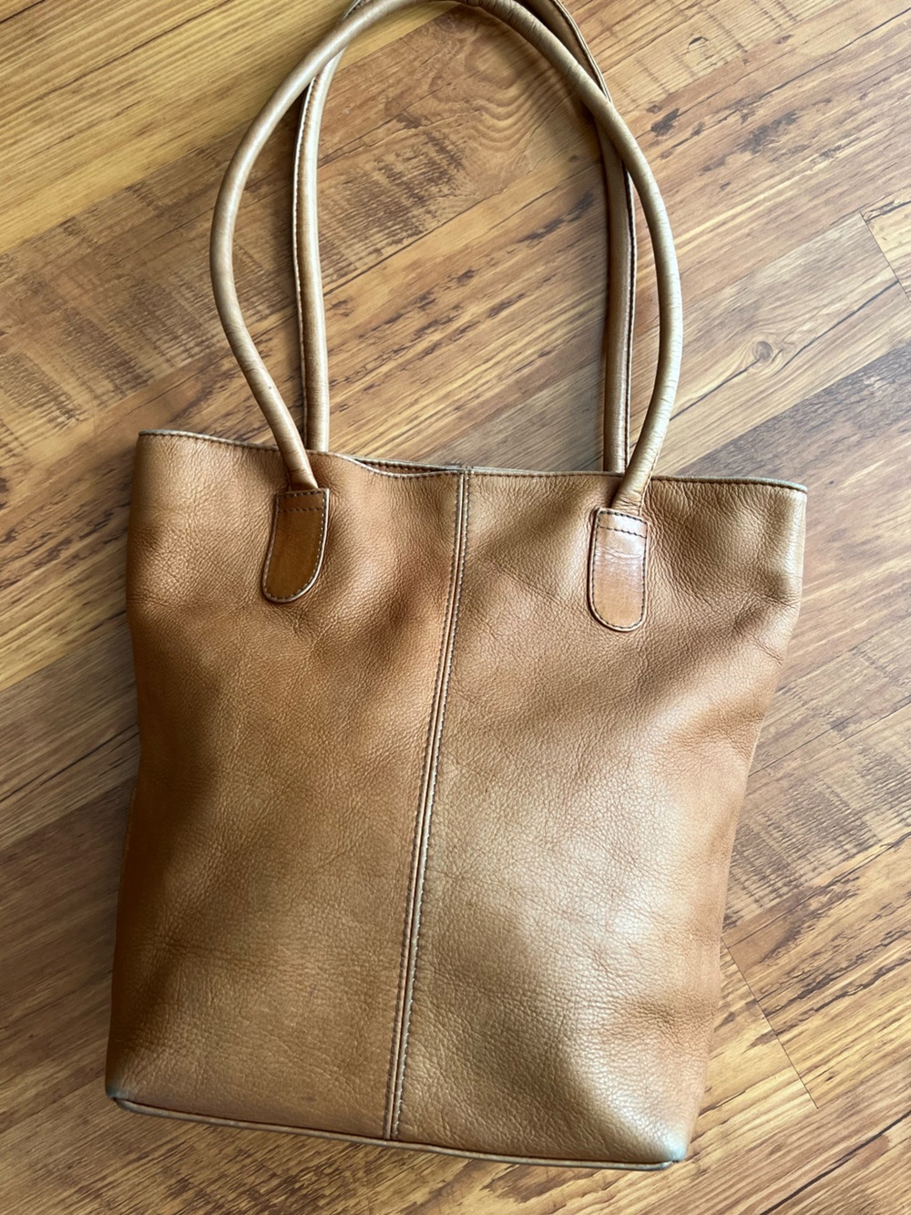 Vintage Hobo International Classic Tan Leather Tote Bag